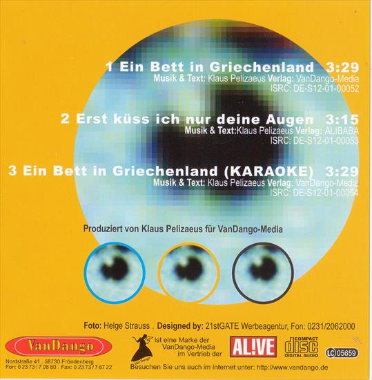 Michael Kern 2002 - Ein Bett In Griechenland single - Back.jpg
