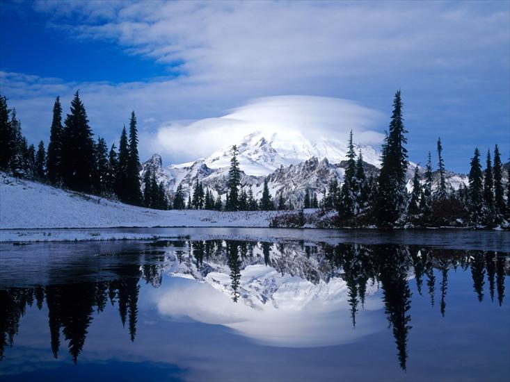 National Parks Wallpapers - Mount Rainier Reflected in Tipsoo Lake, Washington.jpg
