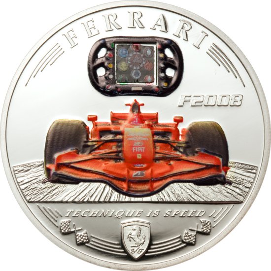 Monety Kolekcjonerskie.Unusual world coins - Ferrari_F2008_ag_carbonBig.jpg